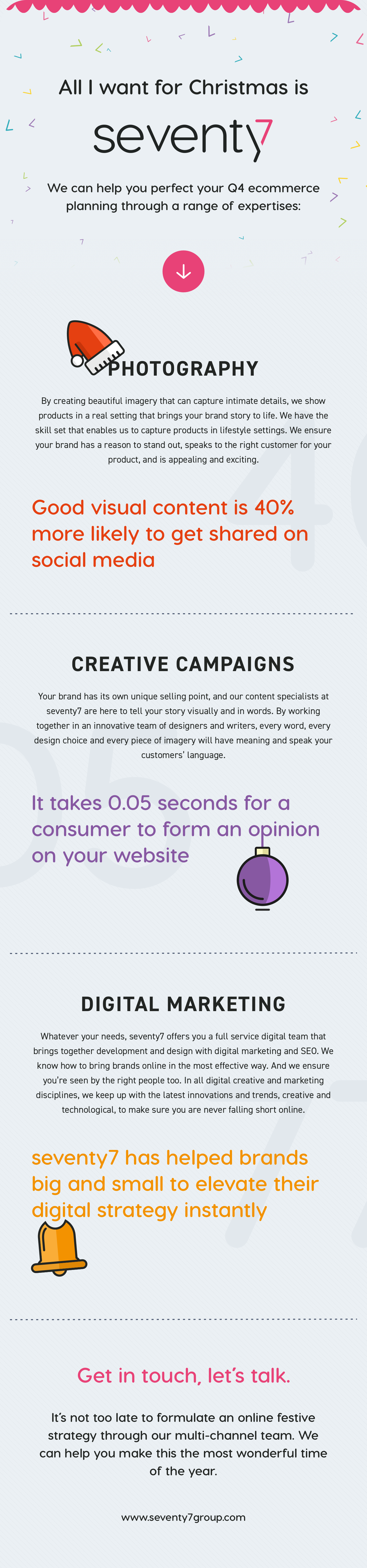 seventy7 can help you perfect your Q4 planning through a broad range of expertises