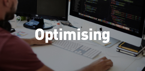 Caption: Optimising

Image of person working at a computer