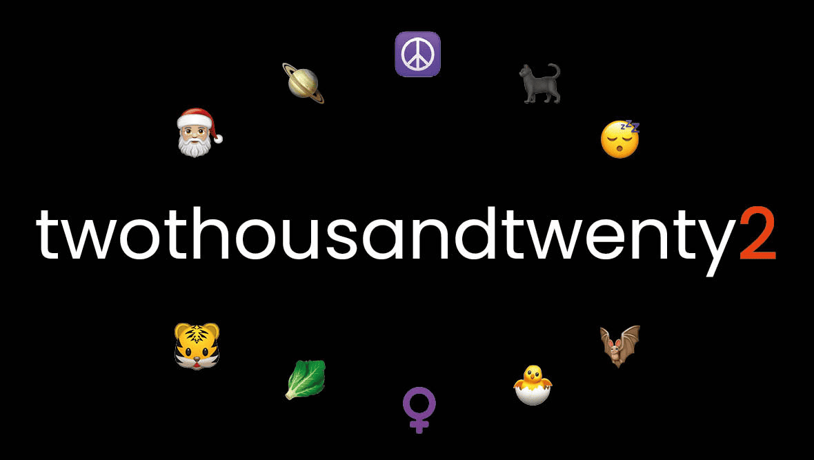 text with surrounding emojis