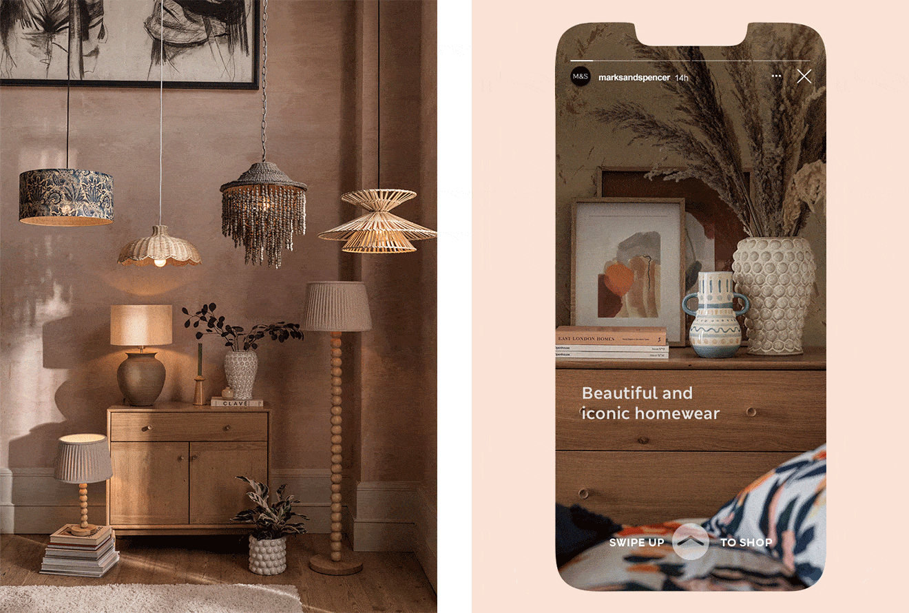 Example of Marks & Spencer on-set product photography, styled and shot by Seventy7.