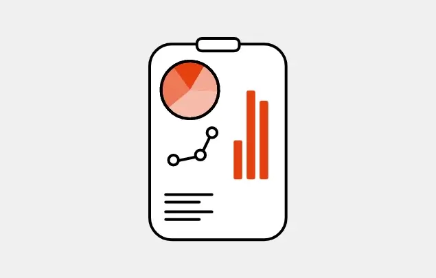 Icon depicting different chart types.