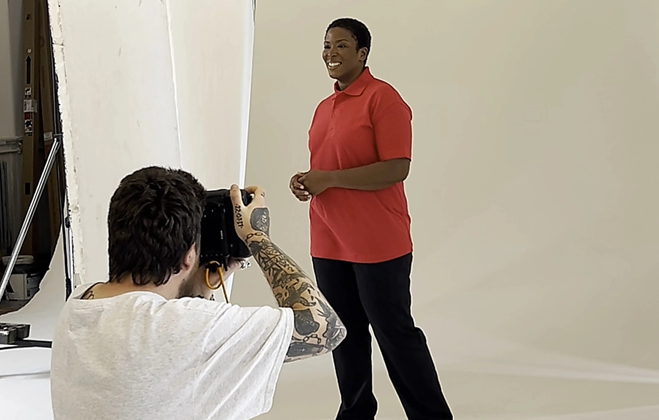 Behind the scenes footage of a Simon Jersey photoshoot.